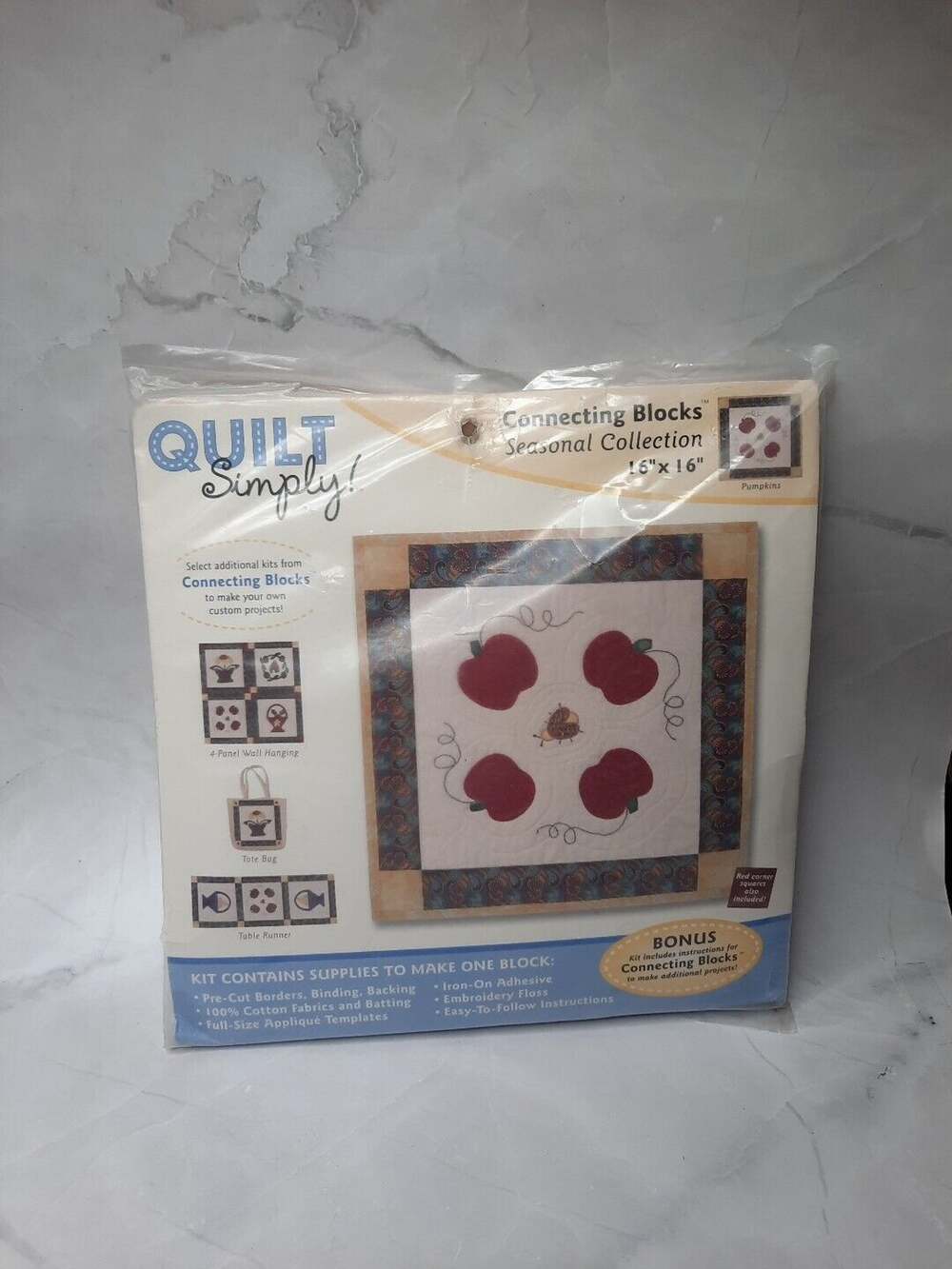 Makings Quilt Simply Connecting Blocks Kit Seasonal Collection Pumpkins 16x16